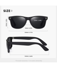 Wayfarer Polarized Sunglasses for Men and Women Matte Finish Sun Glasses Color Lens 100% UV Blocking - C818AN47Q90 $15.05