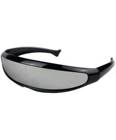 Semi-rimless Women Men Outdoor Fishtail Uni-lens Sunglasses - Riding Cycling Glasses Eyewear - B - CB1908NRH2N $11.20