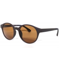 Oval Round Oval Fashion Full Rim TR 90 Sunglasses - Brown - CO18E9AX74N $18.29