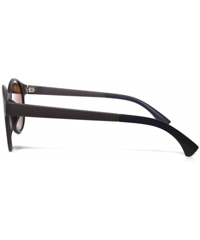 Oval Round Oval Fashion Full Rim TR 90 Sunglasses - Brown - CO18E9AX74N $18.29