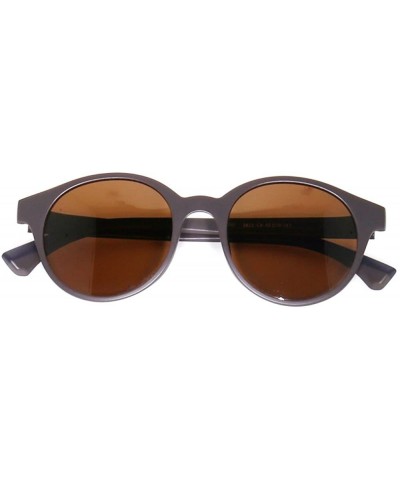 Oval Round Oval Fashion Full Rim TR 90 Sunglasses - Brown - CO18E9AX74N $18.29