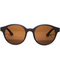 Oval Round Oval Fashion Full Rim TR 90 Sunglasses - Brown - CO18E9AX74N $18.29