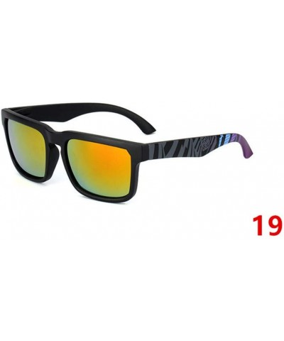 Semi-rimless Vintage Sunglasses Men Reflective Mirror Sun Glasses Women Retro Square Driving Eyewear - 19 - CZ194OK2LMC $18.86