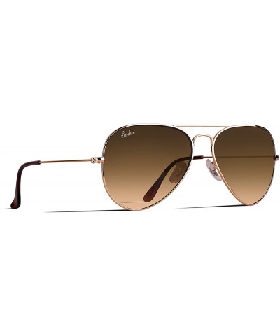 Aviator Classic Aviator Style Sunglasses For Men Women 100% UV400 Protection Glass Lenses Metal Frame - C818I05Y80U $44.16