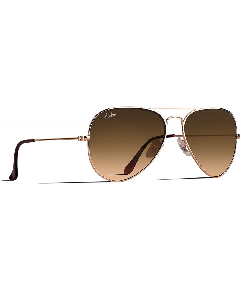 Aviator Classic Aviator Style Sunglasses For Men Women 100% UV400 Protection Glass Lenses Metal Frame - C818I05Y80U $22.66