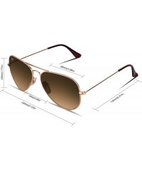 Aviator Classic Aviator Style Sunglasses For Men Women 100% UV400 Protection Glass Lenses Metal Frame - C818I05Y80U $22.66