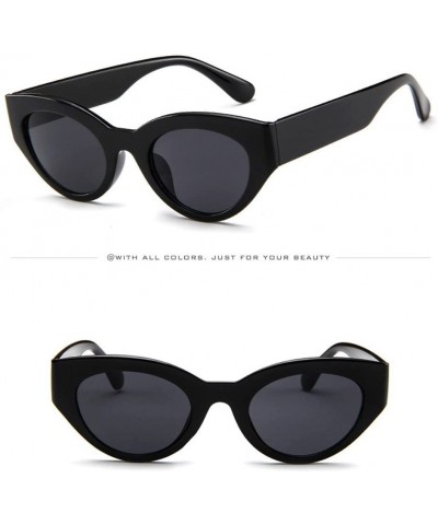 Round Oval Sunglasses Polarized for Women Men Sun Glasses with Retro Sunglasses Thick Frame Round Lens - C - CJ190HYI59Q $8.16