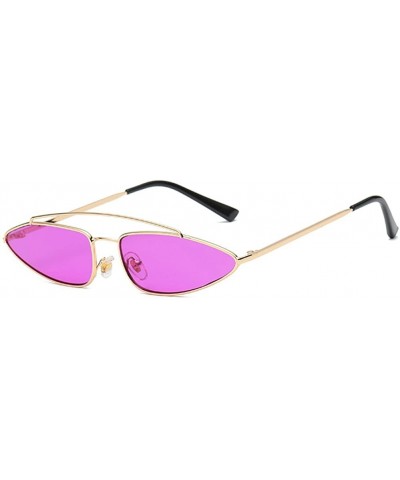 Square Men Women Eyewear Retro Vintage Cat Eye Sunglasses Fashion Mod Style - Purple - CK18D043ZRR $17.56