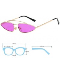 Square Men Women Eyewear Retro Vintage Cat Eye Sunglasses Fashion Mod Style - Purple - CK18D043ZRR $8.18