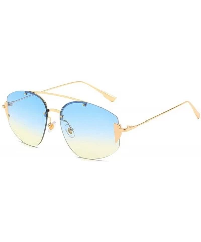 Rimless 2019 New Gradient Rimless Sunglasses Women UV400 Top Quality Brand Designer Vintage Trendy Sun Glasses - CA18SKC75L0 ...