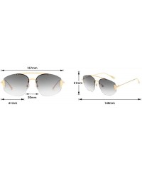 Rimless 2019 New Gradient Rimless Sunglasses Women UV400 Top Quality Brand Designer Vintage Trendy Sun Glasses - CA18SKC75L0 ...