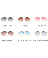 Rimless 2019 New Gradient Rimless Sunglasses Women UV400 Top Quality Brand Designer Vintage Trendy Sun Glasses - CA18SKC75L0 ...