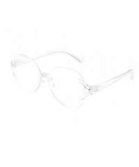 Wrap Sunglasses Frameless Multilateral Colorful Accessories - D - CH190HIEWTC $10.22