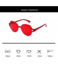 Wrap Sunglasses Frameless Multilateral Colorful Accessories - D - CH190HIEWTC $10.22