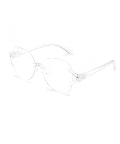 Wrap Sunglasses Frameless Multilateral Colorful Accessories - D - CH190HIEWTC $10.22