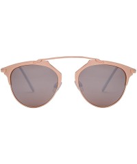 Aviator Retro Semi Reflected Pilot Sunglasses (Polarized - Lightweight) - Pantos Mirrored Shades 86595 - CZ12G42DJWP $18.26