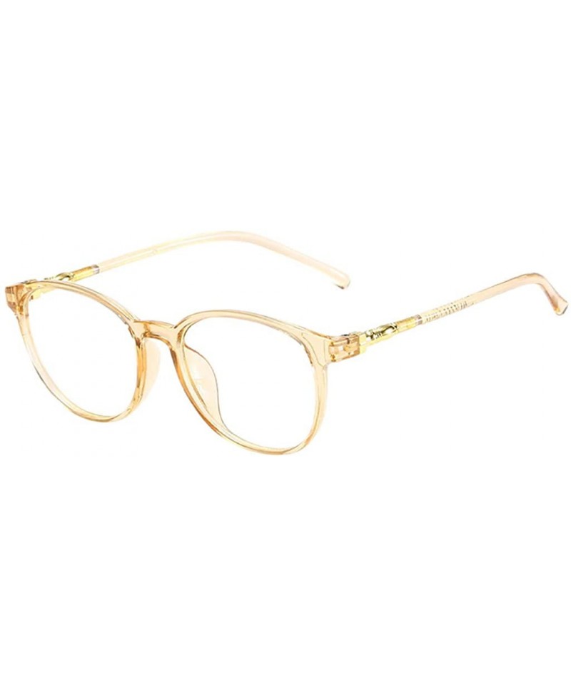 Square College Stylish Non Prescription Eyeglasses Students - Yellow - CL196ICNTL8 $7.43