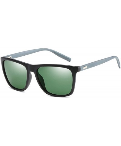 Square Polarized Men Sunglasses Driving Sun Glasses - Black Blue - C4199CGCI0O $24.79