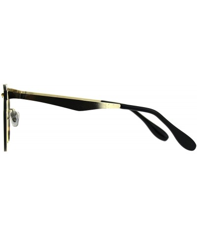 Rimless Designer Fashion Sunglasses Trendy Rims Behind Lens Style UV 400 - Gold (Pink Mirror) - C8189STU8DI $8.78