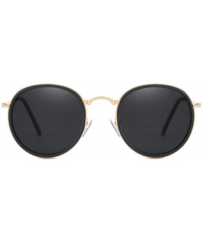 Round Classic Polarized Sunglasses Round Glasses Women Men Metal Driving Sun UV400 Shades Eyewear Oculos De Sol - 7 - C2197Y6...