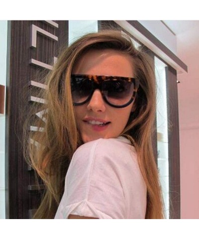 Aviator 2019 Fashion Sunglasses Women Flat Top Style Brand Design Vintage Sun Glasses 6 - 6 - CO18YZW3HOS $12.26