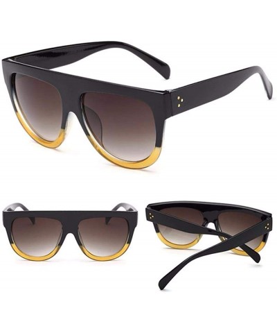 Aviator 2019 Fashion Sunglasses Women Flat Top Style Brand Design Vintage Sun Glasses 6 - 6 - CO18YZW3HOS $12.26