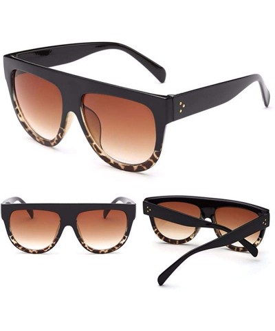 Aviator 2019 Fashion Sunglasses Women Flat Top Style Brand Design Vintage Sun Glasses 6 - 6 - CO18YZW3HOS $12.26