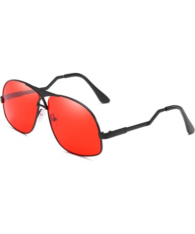 Oversized oversized retro sunglasses for men women fashion sunglasses metal frame sunglasses classic pilot sunglasses - 4 - C...