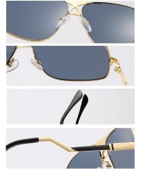 Oversized oversized retro sunglasses for men women fashion sunglasses metal frame sunglasses classic pilot sunglasses - 4 - C...