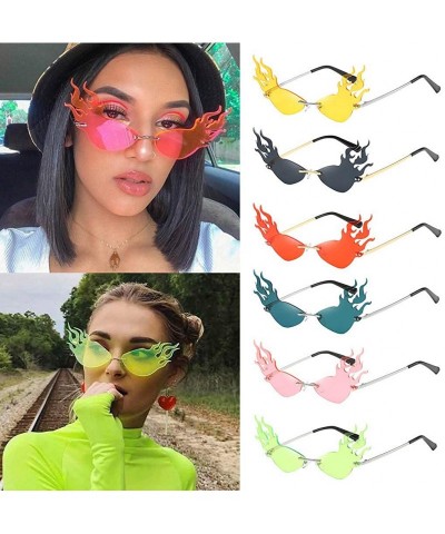 Cat Eye Fashion Irregular Glasses Sunglasses - Red - CW199Y3E0UE $13.78