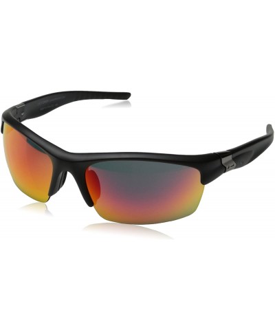 Sport Oval Sunglasses - Black Satin - C6118CREDYT $45.77