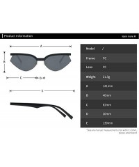 Oval 2019 Fashion Half Frame Sunglasses for Women New Brand Design Sun Glasses UV400 with Box - Black&pink - CL18TYHYRSW $24.00