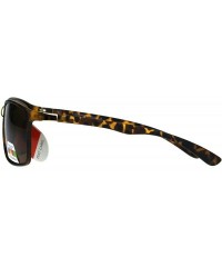 Rectangular TAC Polarized Lens Sunglasses Mens Thin Light Weight Rectangular Frame - Tortoise (Brown) - CU188Y537O7 $11.19