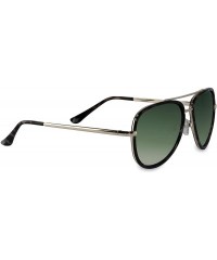 Aviator Compass - Classic and Chic Aviator Sunglasses - Tortise Inner Rim/Olive Gradient Lens - CU198KKSU74 $50.04