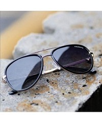 Aviator Compass - Classic and Chic Aviator Sunglasses - Tortise Inner Rim/Olive Gradient Lens - CU198KKSU74 $50.04