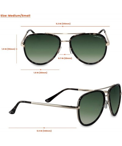 Aviator Compass - Classic and Chic Aviator Sunglasses - Tortise Inner Rim/Olive Gradient Lens - CU198KKSU74 $50.04