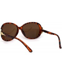 Round Classic Oversize Round Butterfly Designer Fashion Plastic Sunglasses - Tortoise Brown - CB194KSESU7 $7.49