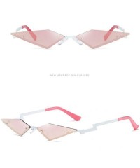 Cat Eye Luxury Cat Eye Sunglasses Women Female Triangle Sun Glasses Vintage Ladies Eyeglasses Metal Frame (E) - E - CU194UY38...