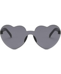 Oversized Love Heart Lens Sunglasses Women Transparent Plastic Glasses Style Sun Glasses Female - Green - CG18W0DA9L8 $18.92