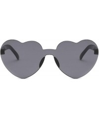 Oversized Love Heart Lens Sunglasses Women Transparent Plastic Glasses Style Sun Glasses Female - Green - CG18W0DA9L8 $39.95