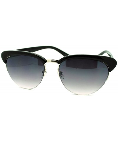 Round Womens Sunglasses Unique Round Vintage Retro Designer Frame - Black - C411DNYEVTX $18.11