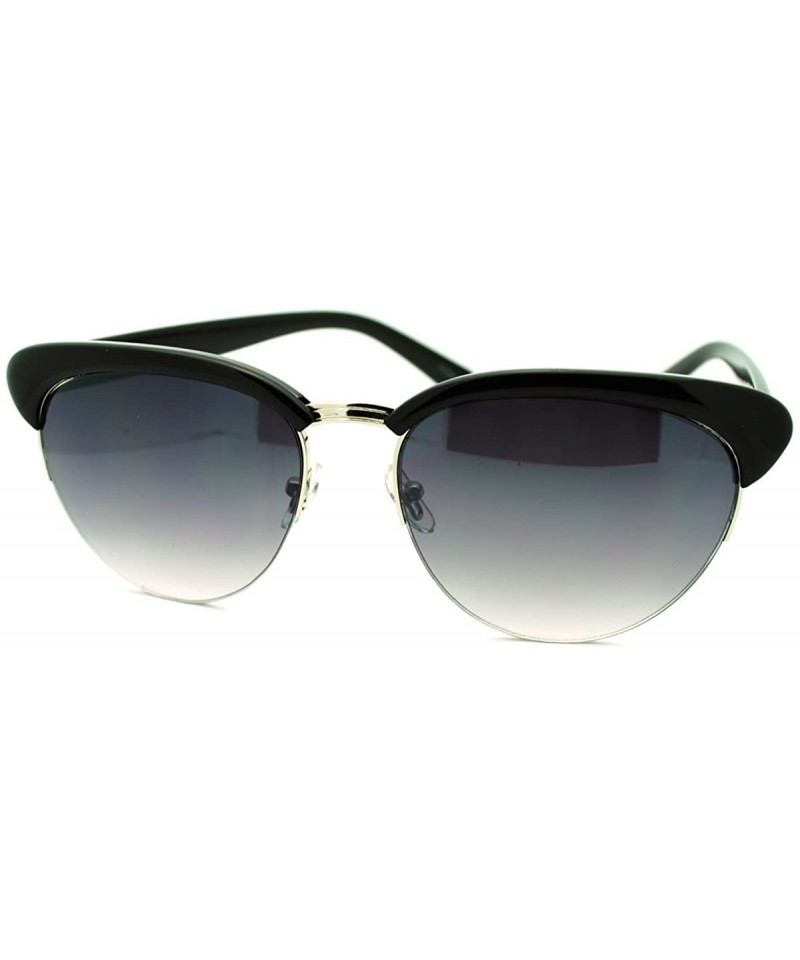Round Womens Sunglasses Unique Round Vintage Retro Designer Frame - Black - C411DNYEVTX $8.94