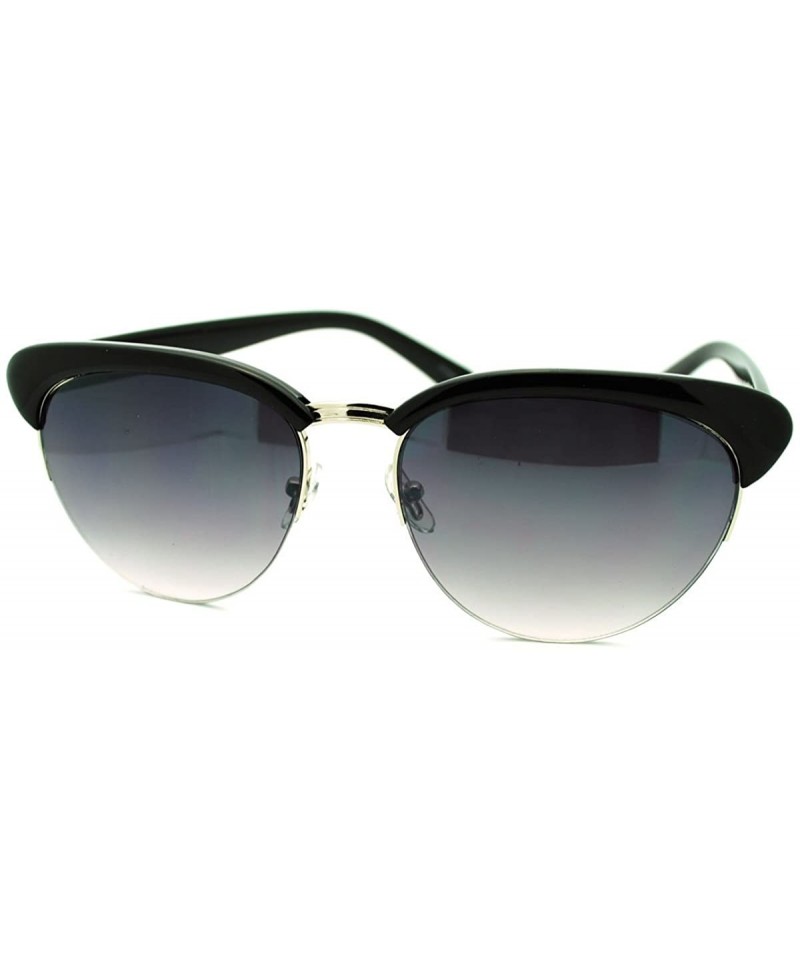 Round Womens Sunglasses Unique Round Vintage Retro Designer Frame - Black - C411DNYEVTX $8.94