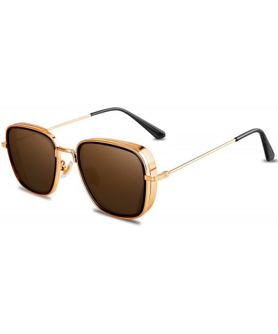 Square Vintage Square Sunglasses For Men Kabir Singh Sunglasses Tony Stark Glasses Mirror Shades For Women - 7 - CH18ZE4LX26 ...