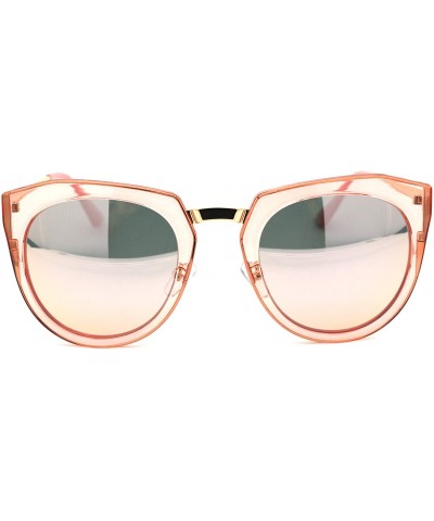 Butterfly Womens Polarized Lens Double Rim Butterfly Sunglasses - Pink Gold Pink Mirror - CE19202L475 $25.26