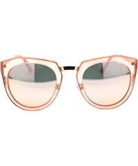 Butterfly Womens Polarized Lens Double Rim Butterfly Sunglasses - Pink Gold Pink Mirror - CE19202L475 $14.10