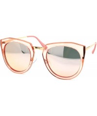 Butterfly Womens Polarized Lens Double Rim Butterfly Sunglasses - Pink Gold Pink Mirror - CE19202L475 $14.10
