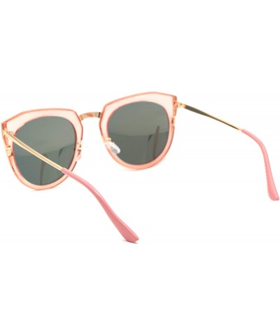 Butterfly Womens Polarized Lens Double Rim Butterfly Sunglasses - Pink Gold Pink Mirror - CE19202L475 $14.10