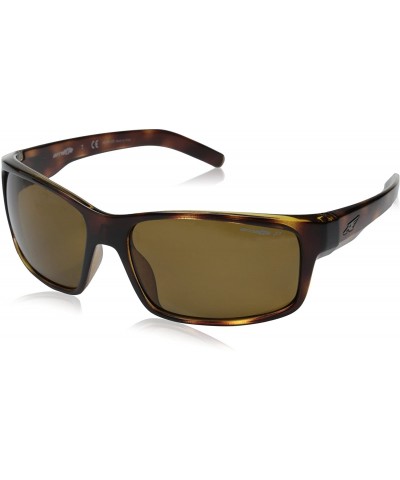 Rectangular An4202 Fastball Rectangular Sunglasses - Havana/Polarized Brown - CK11OW71RRJ $97.37