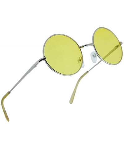 Wrap Original Glasses Novelty Cosplay - Silver Frame - Yellow - C5197CKS9NS $8.85